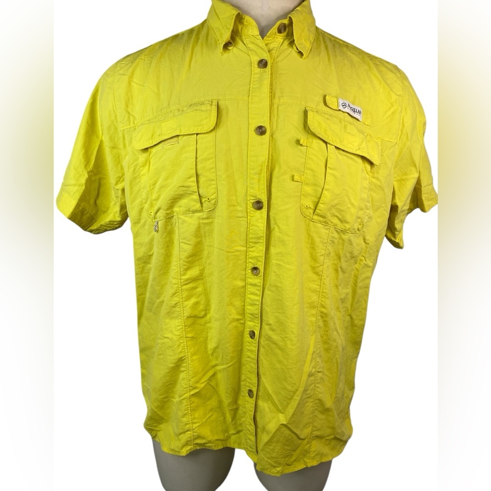 Magellan Outdoors Bright Yellow Button-Down Shirt